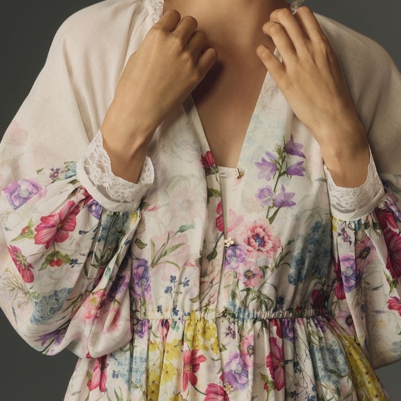 Anthropologie Let Me Be  V neck A-Line mini dress 👗 - Picture 4 of 6